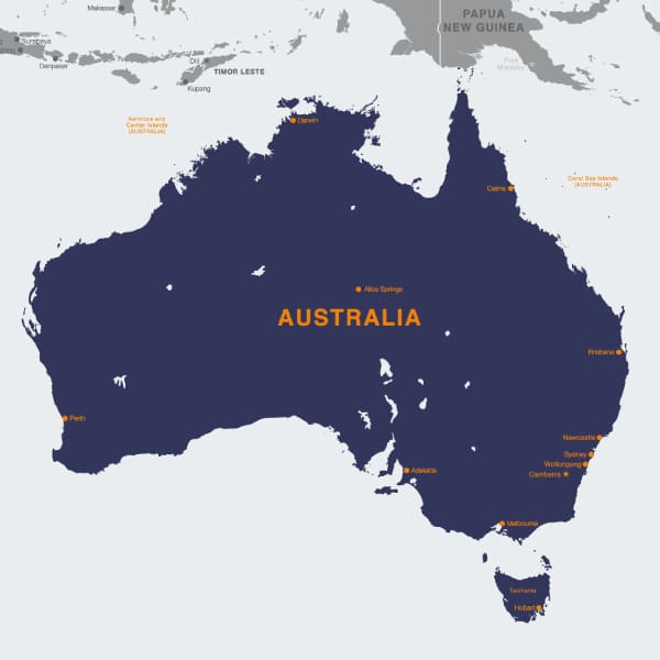 Moving To Australia - Map OF Australia