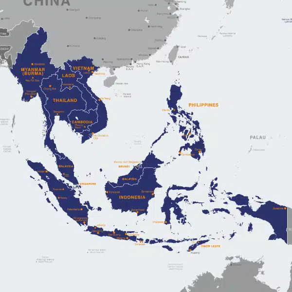 OSS World Wide Movers: Moving To South East Asia - Map